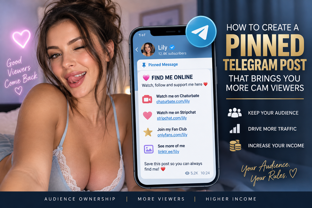 How to create a PINNED Telegram Channel Post to help keep your web cam audience coming back